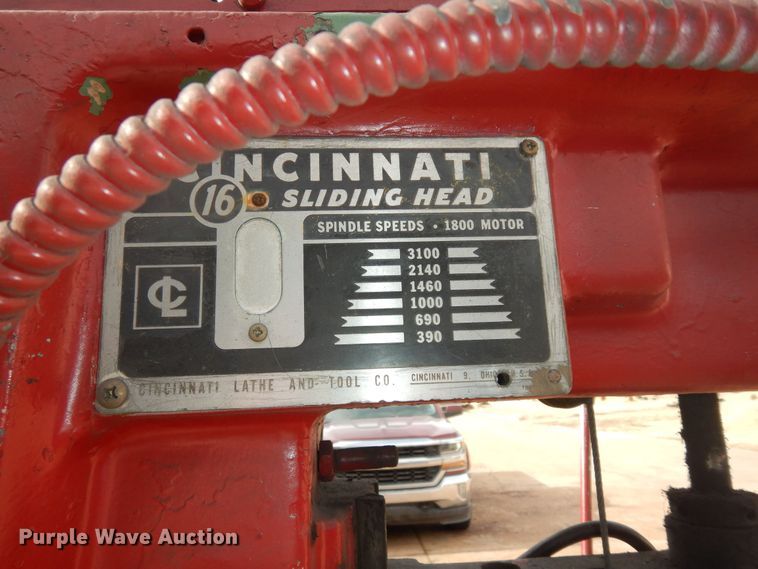 image for item KS9580 1957 Cincinnati LE  drill press