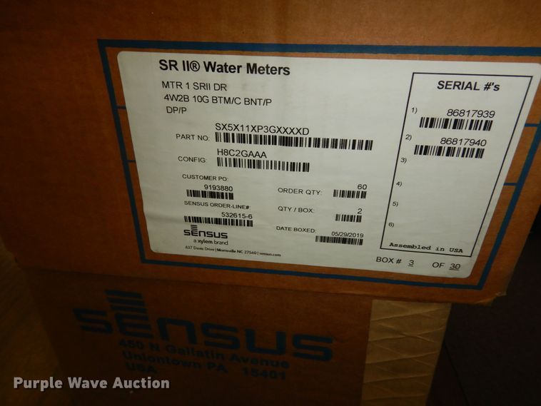 image for item KS9593 (11) Sensus 1" water meters