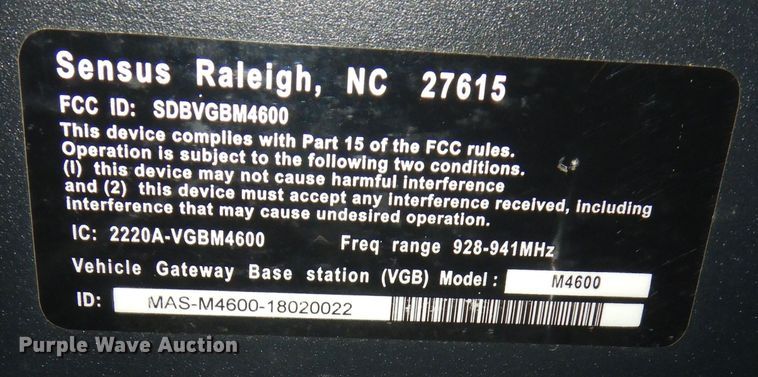 image for item KS9596 Sensus M4600  vehicle gateway base station