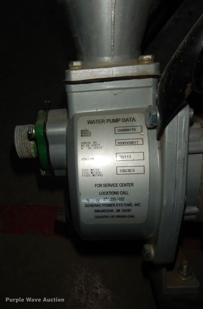 image for item KS9603 Generac CW10K  water pump