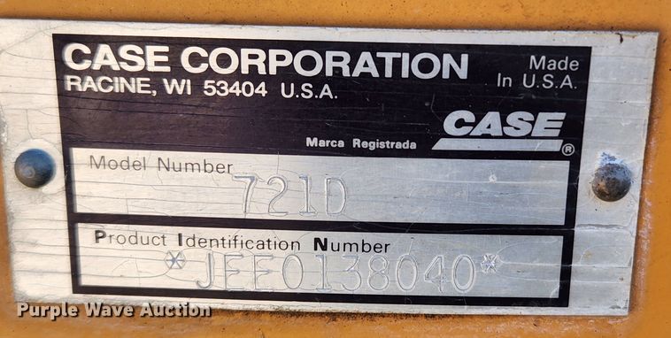 image for item KT9420 2005 Case 721D XT  wheel loader