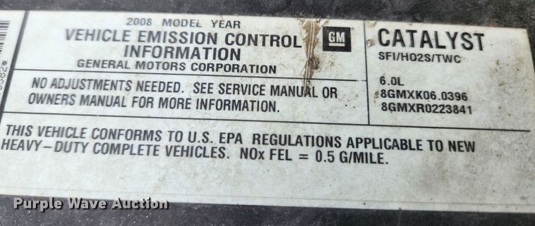 image for item KT9421 2008 Chevrolet Silverado 2500HD  Ext. Cab utility bed pickup truck