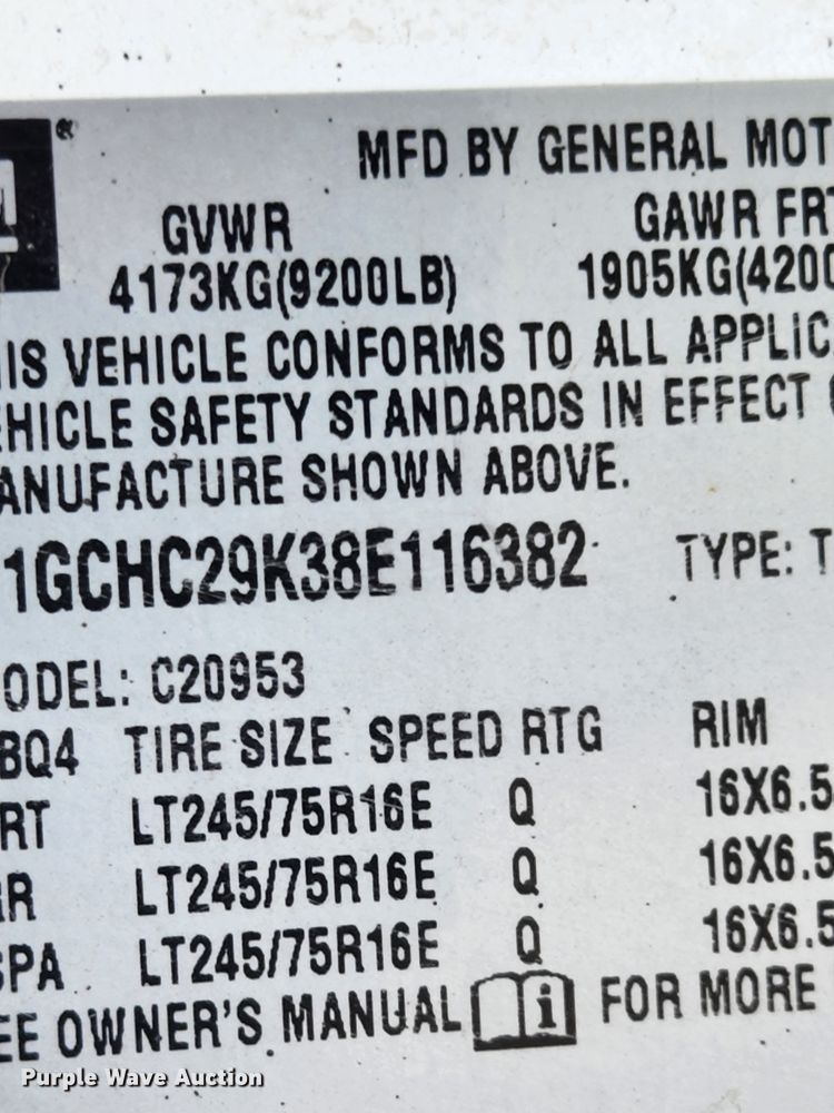 image for item KT9421 2008 Chevrolet Silverado 2500HD  Ext. Cab utility bed pickup truck