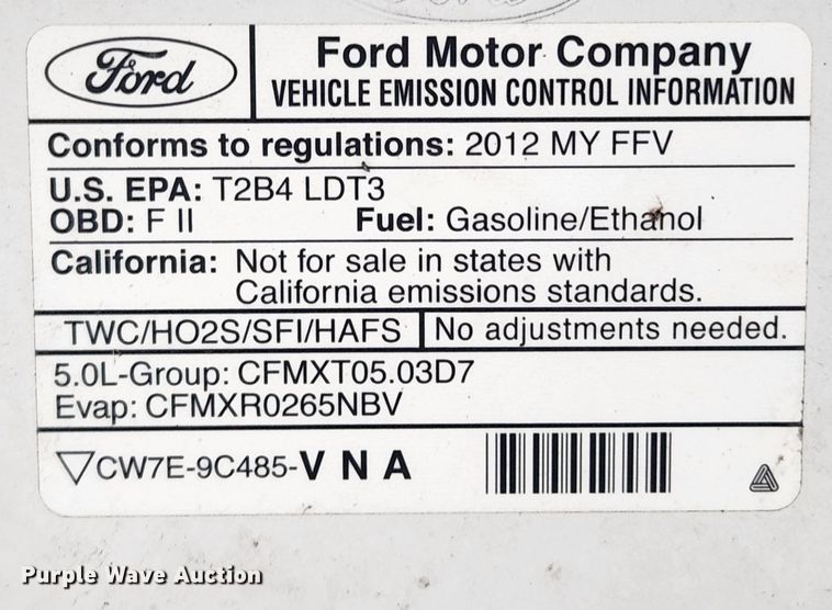 image for item KT9443 2012 Ford F150 XL  pickup truck