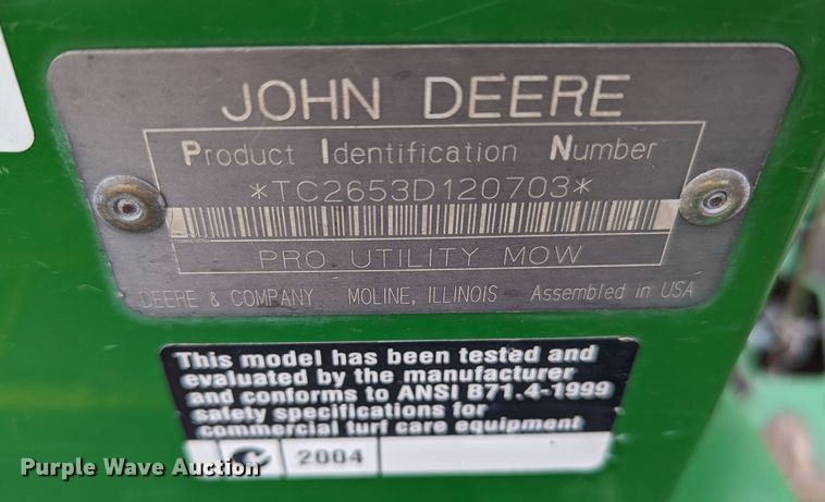 image for item LF9634 John Deere 2653A  reel mower