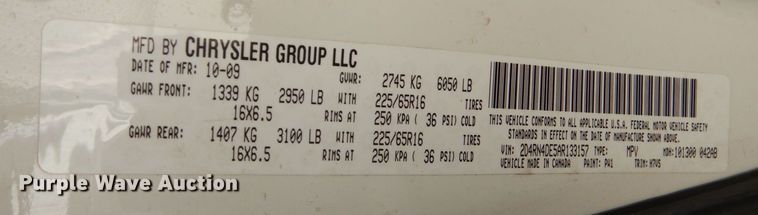 image for item LI9049 2010 Dodge Grand Caravan SE  handicap accessible van