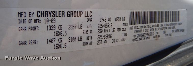 image for item LI9052 2010 Dodge Grand Caravan SE  handicap accessible van