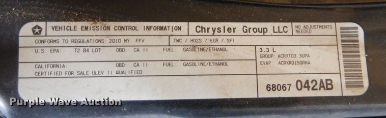 image for item LI9055 2010 Dodge Grand Caravan SE  handicap accessible van