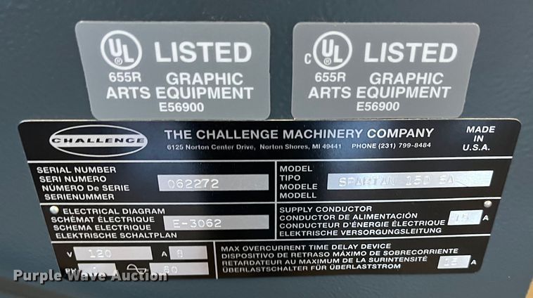 image for item LP9798 Challenge Spartan 150SA  paper cutter