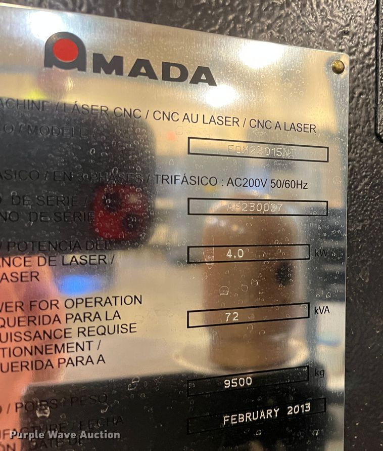 image for item LP9811 Amada FOM23015NT  CNC laser cutting system