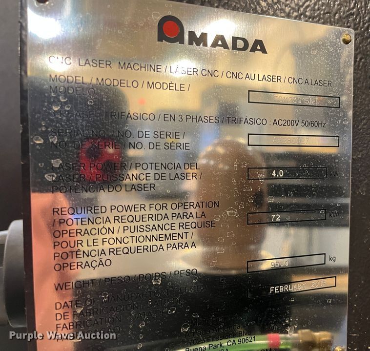 image for item LP9811 Amada FOM23015NT  CNC laser cutting system