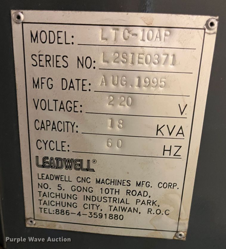 image for item LP9814 Leadwell LTC-10AP  CNC lathe