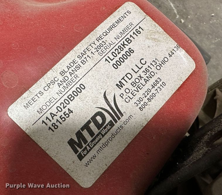 image for item LT9405 Yard Machines  lawn mower