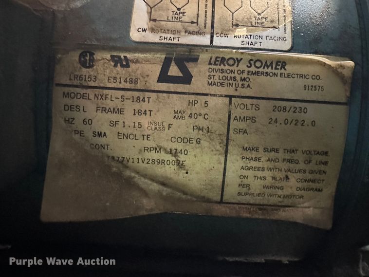 image for item LT9407 Sears, Roebuck & Co.  air compressor