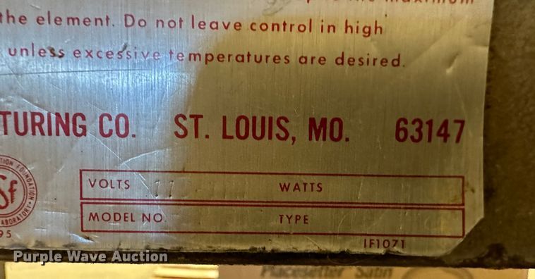 image for item LT9413 Duke  three well food warmer