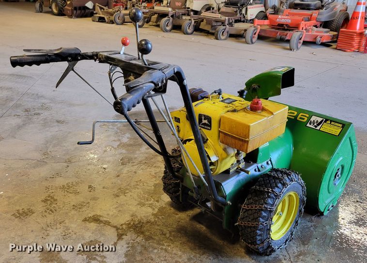 image for item LX9297 John Deere 826  snow blower