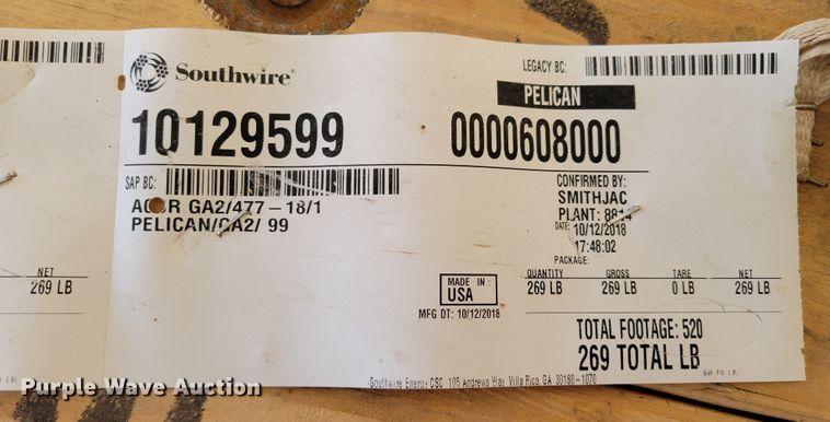 image for item LX9298 (2) spools of Southwire 18/1 wire