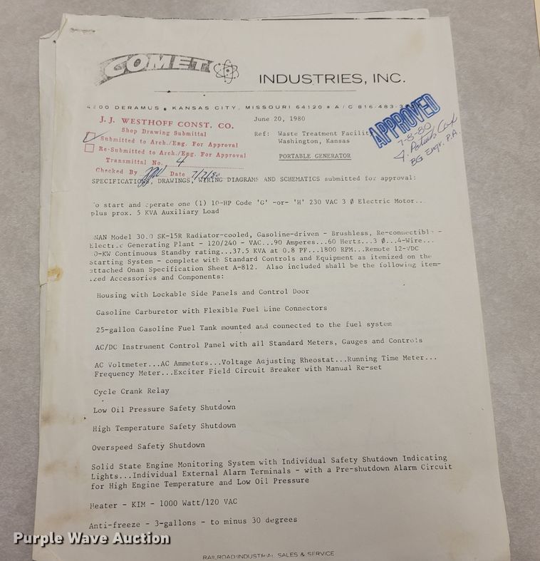 image for item LX9301 2010 Onan 30SK  generator