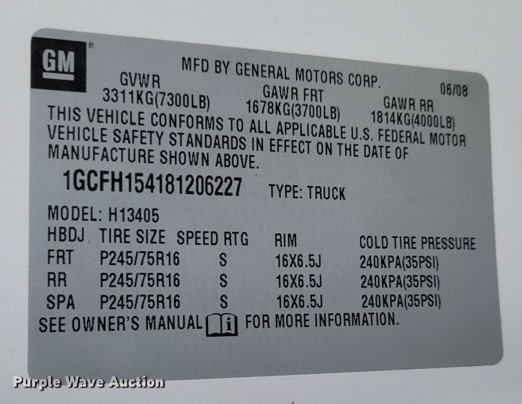 image for item LX9304 2008 Chevrolet Express 1500