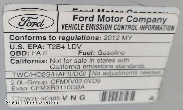 image for item LX9305 2012 Ford Focus SE