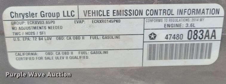 image for item LY9943 2014 Dodge Charger Police