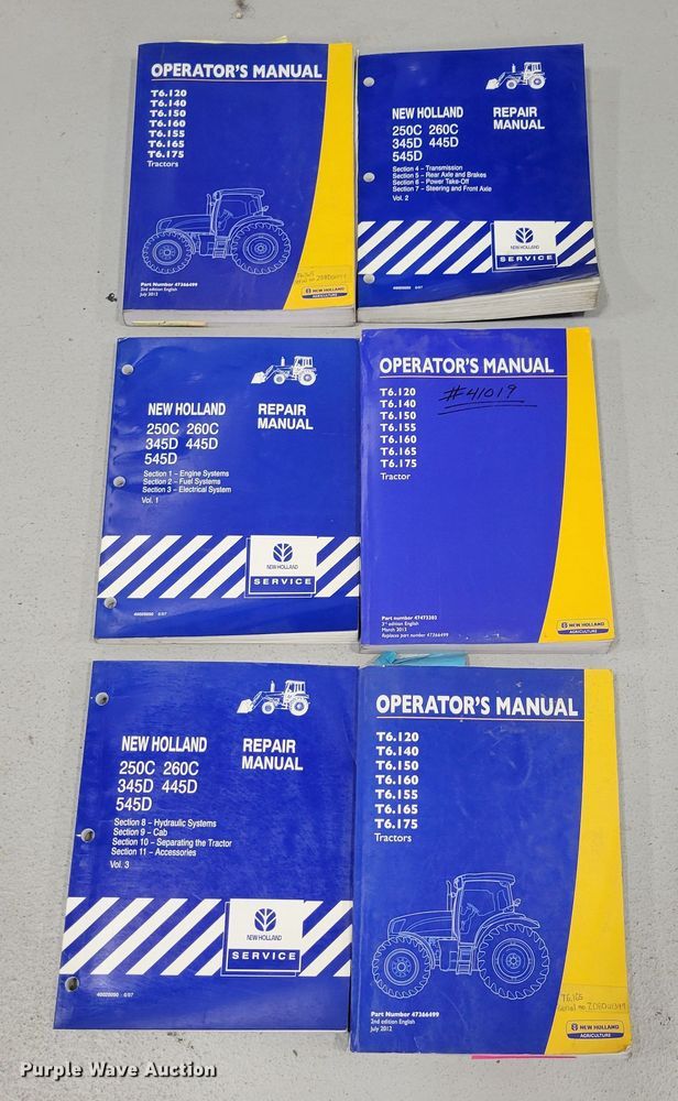 image for item LY9971 (6) New Holland tractor manuals