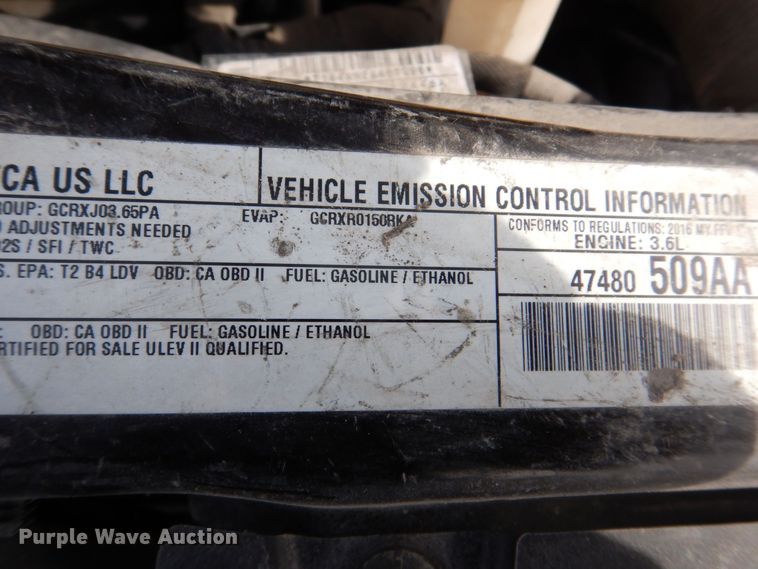 image for item MC9790 2016 Dodge Grand Caravan SE  van