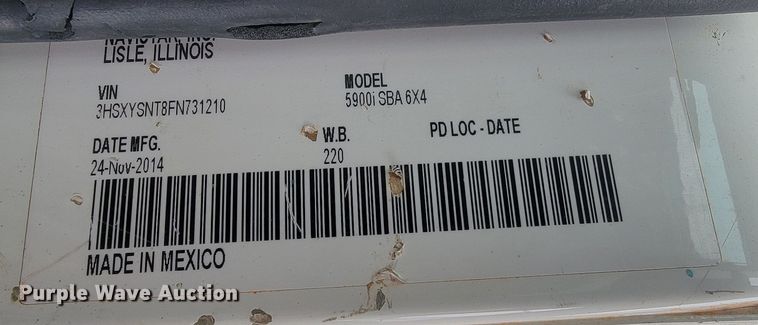 image for item ME9670 2015 International 5900i  semi truck