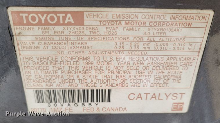 image for item MH9687 1998 Toyota Camry LE
