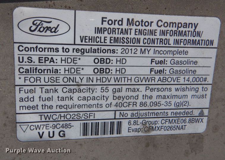 image for item MM9640 2012 Ford E450  shuttle bus