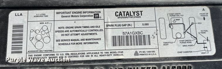 image for item MW9497 1999 Chevrolet C3500  dump flatbed pickup truck