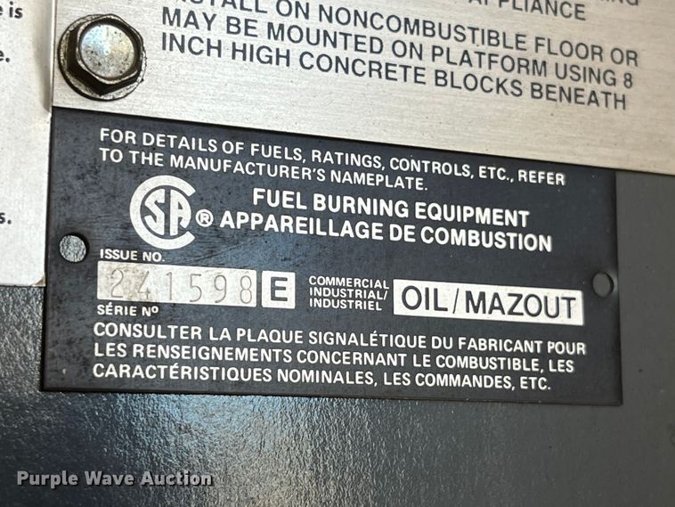 image for item MW9498 Shenandoah 175  waste oil heater