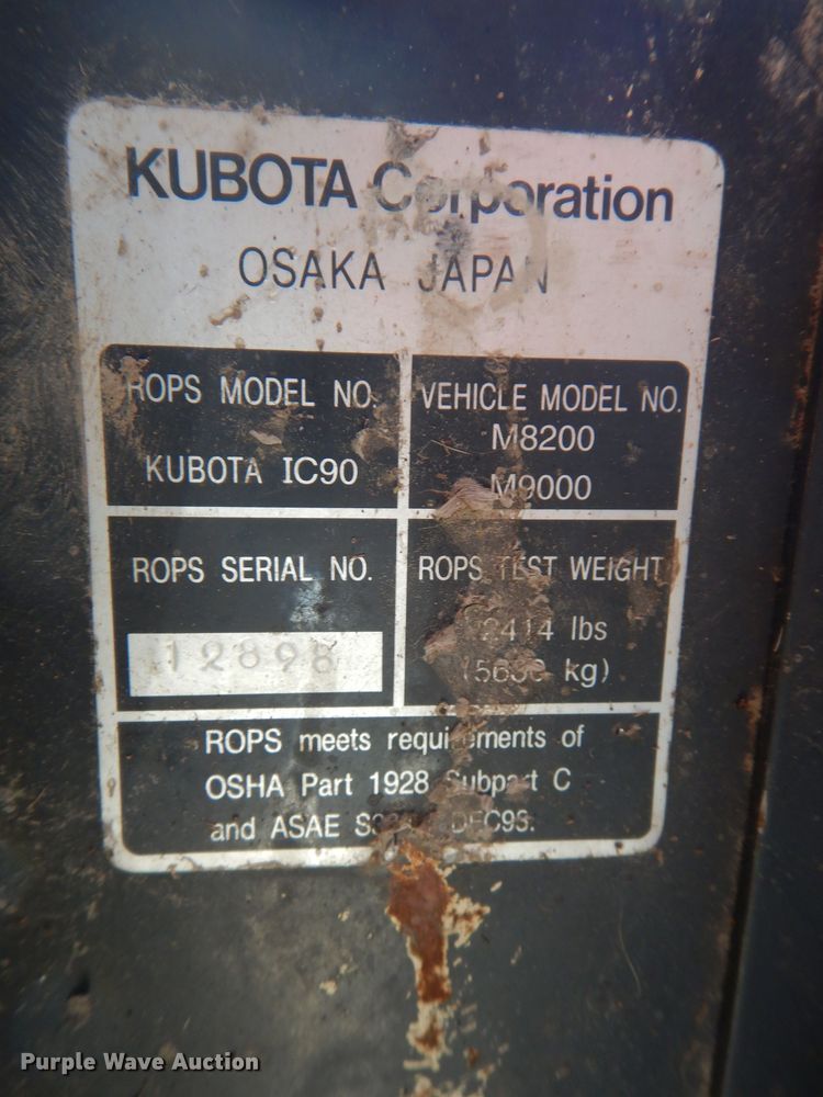 image for item DK5142 Kubota M9000  MFWD tractor