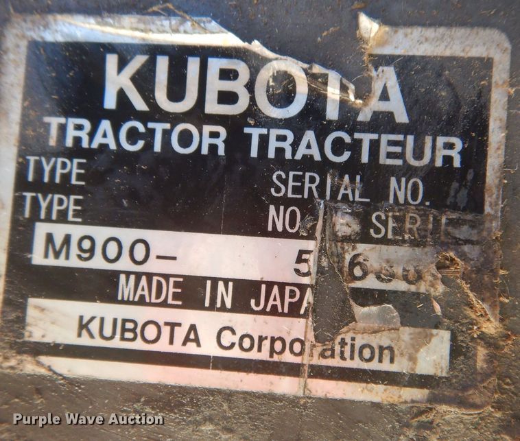 image for item DK5142 Kubota M9000  MFWD tractor