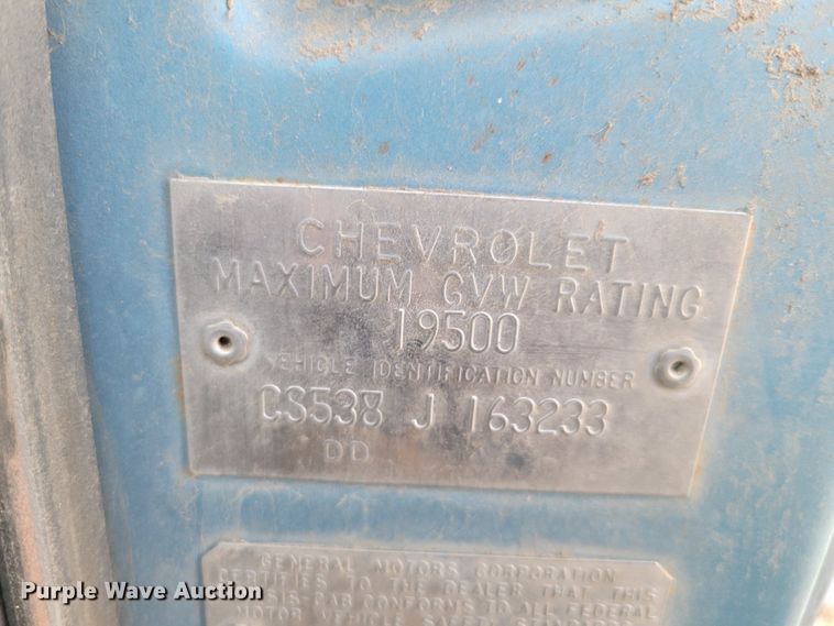 image for item DM8208 1968 Chevrolet C50  truck cab and chassis