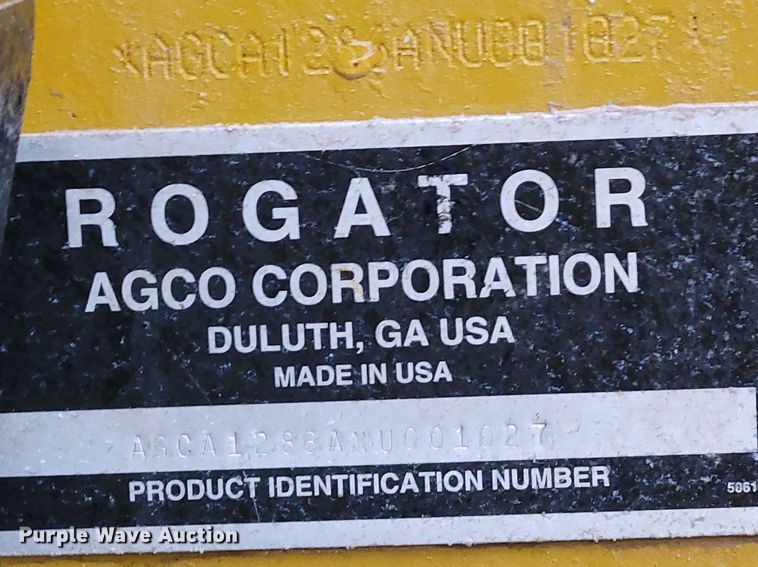 image for item DM8221 2009 Ag-Chem RoGator 1286C  spreader