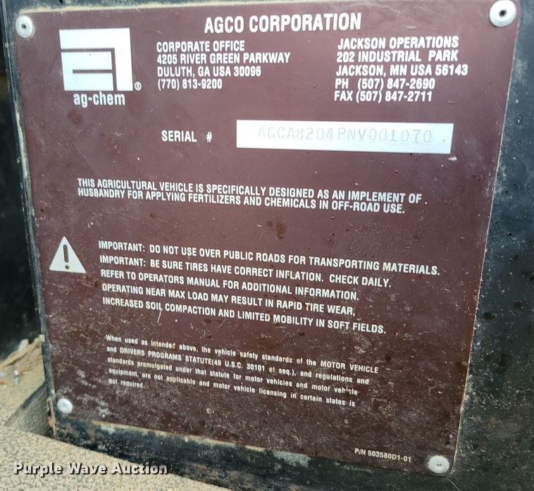 image for item DM8222 Ag-Chem TerraGator 8204  spreader