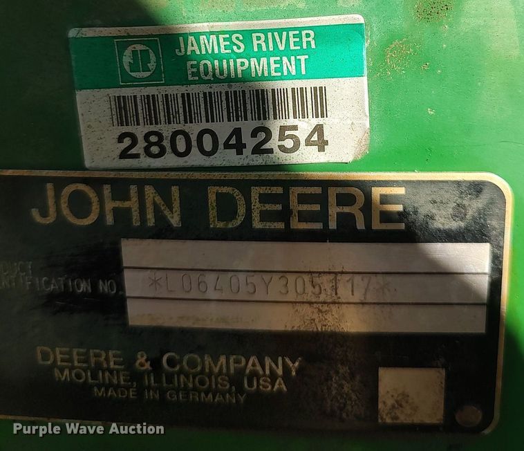 image for item DO3772 John Deere 6405  MFWD tractor