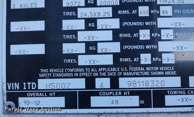 image for item DO3794 2009 Timpte Super Hopper  grain trailer