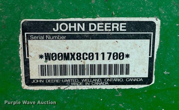 image for item DQ3978 John Deere MX8  rotary mower