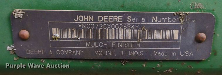 image for item DR8147 John Deere 726  mulch finisher