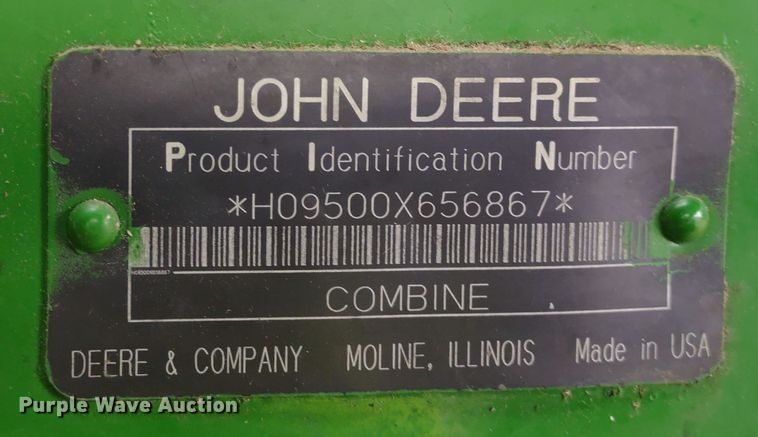image for item DR8150 1994 John Deere 9500  RWA combine
