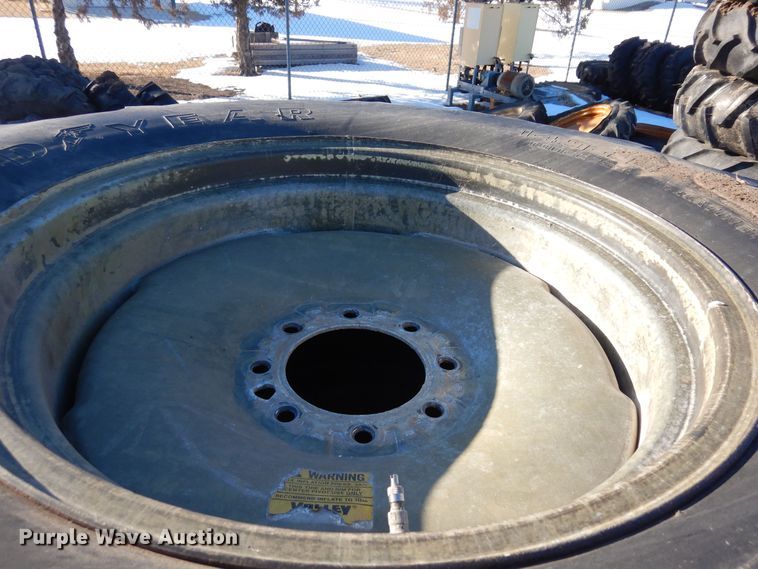 image for item LP9534 (16) 14.9-24 irrigation tires and wheels