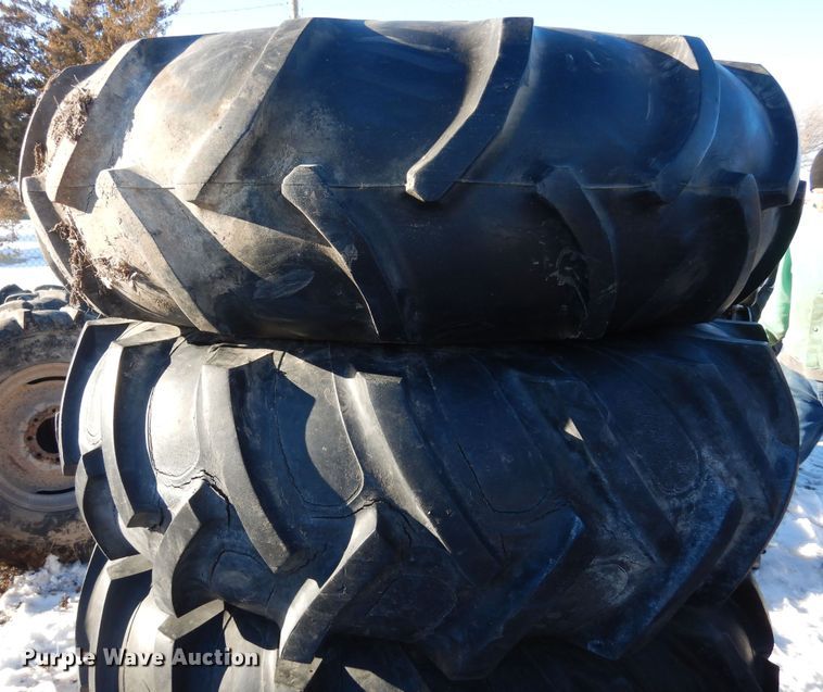 image for item LP9534 (16) 14.9-24 irrigation tires and wheels