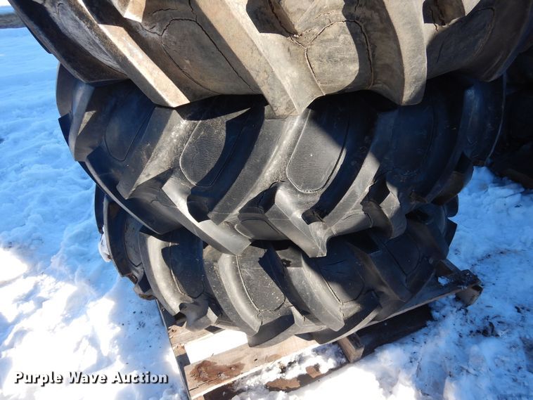 image for item LP9534 (16) 14.9-24 irrigation tires and wheels