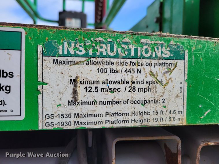 image for item MC9570 Genie GS-1930  scissor lift