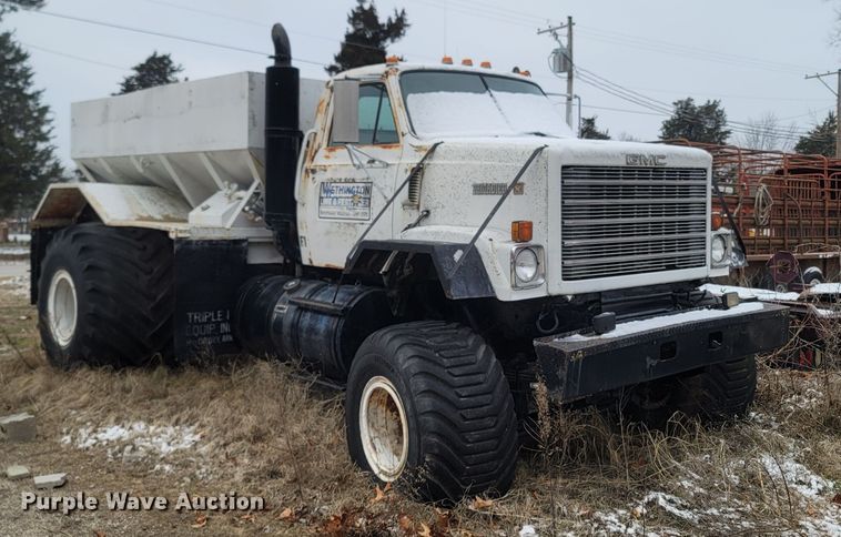 image for item MH9682 1984 GMC Brigadier  fertilizer delivery truck