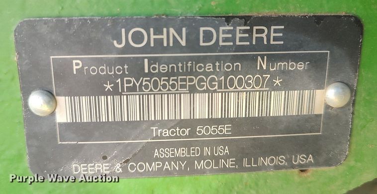 image for item MN9018 2016 John Deere 5055E  tractor