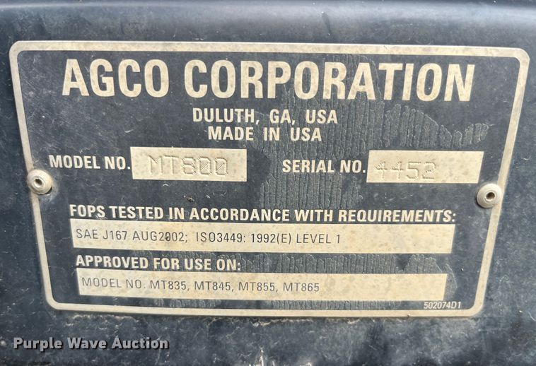 image for item MW9453 2006 Caterpillar Challenger MT865B tractor