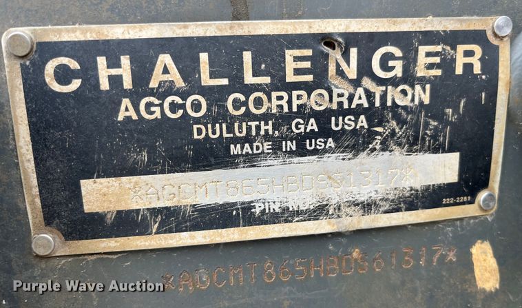 image for item MW9453 2006 Caterpillar Challenger MT865B tractor